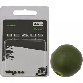 Намистина Brain Beads 3.5mm (10 шт / уп) Green SGXA-9240-3, фото 